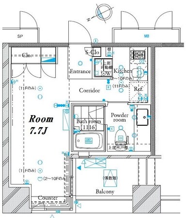 ザ・タワー芝浦の物件間取画像